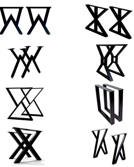 Metal Table Legs Set of 2, Kitchen Table Metal Legs, Dining Table Metal Legs, Bench Legs, Iron Desk Legs, Industrial, X shape