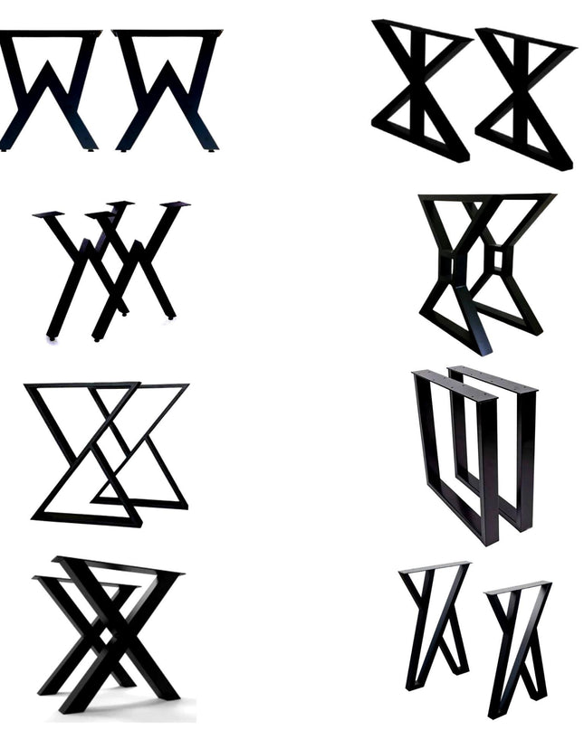 Metal Table Legs Set of 2, Kitchen Table Metal Legs, Dining Table Metal Legs, Bench Legs, Iron Desk Legs, Industrial, X shape