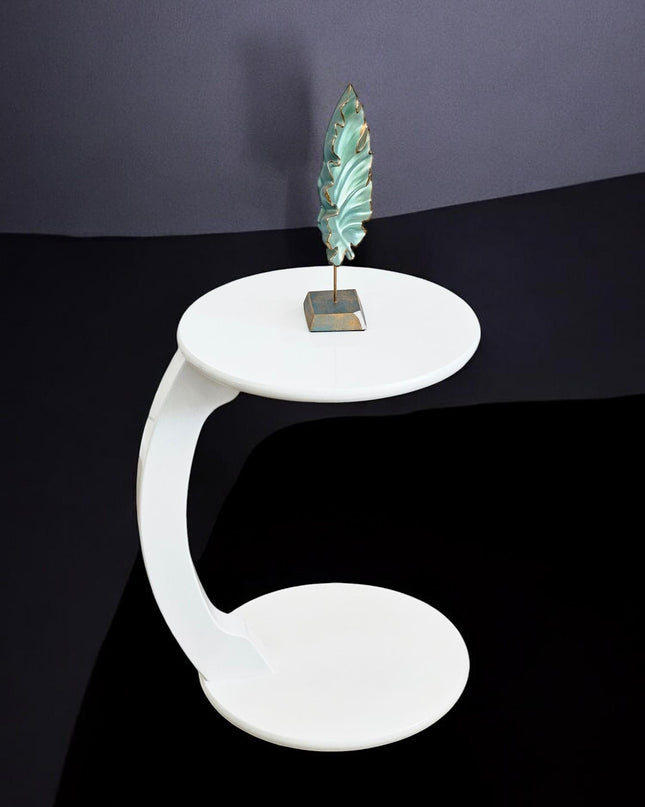 C Shaped Round Coffee Table, Wide C Coffee Table, Special Design Coffee Table, Coffee Table For Living Room, Round Side Table