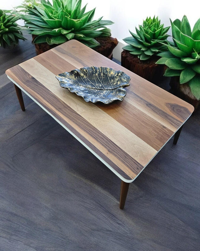 Wood Coffee Table, Natural Walnut Coffee Table, Walnut Modern Wooden Coffee Table, Mid Century Modern Coffee Table, Handmade Furniture