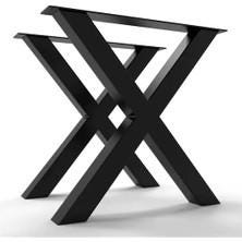 Metal Table Legs Set of 2, Kitchen Table Metal Legs, Dining Table Metal Legs, Bench Legs, Iron Desk Legs, Industrial, X shape