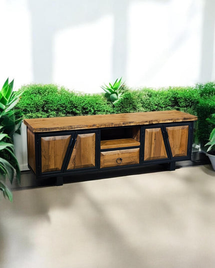 Walnut Wood TV Unit, Media Console and TV Storage Models, Rustic Style Tv Stand, Wooden TV Stand Cabinet, Walnut Wood Farmhouse Media Stand