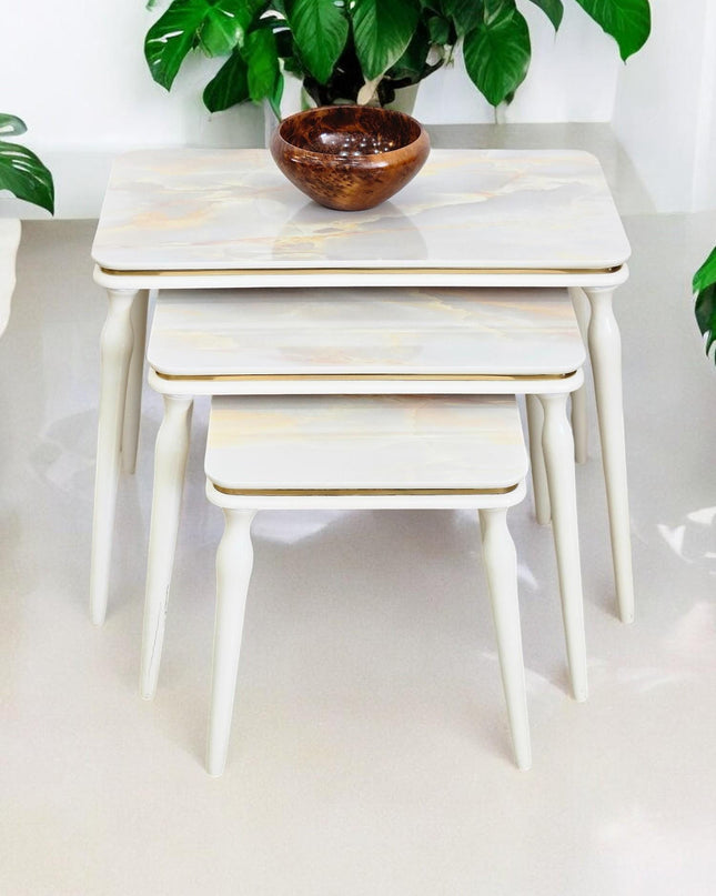 Square Nest Sofa Table, Minimalist Wooden Livingroom Furniture, Rustic Nesting Coffee Tables, Rectangular Coffee Table, Coffee & End Table