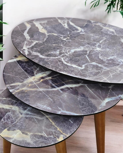 Nesting Coffee Table, Plant Table, Farmhouse Home Decor, Country Style Side Tables, Stripped Coffee Table, Accent Tables