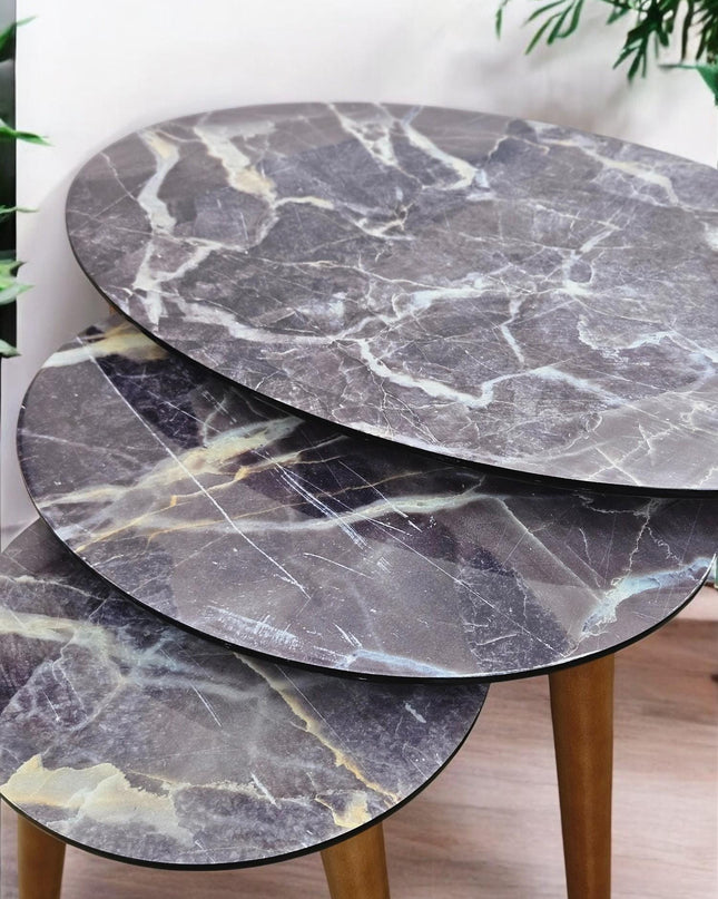 Nesting Coffee Table, Plant Table, Farmhouse Home Decor, Country Style Side Tables, Stripped Coffee Table, Accent Tables