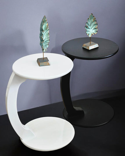 C Shaped Round Coffee Table, Wide C Coffee Table, Special Design Coffee Table, Coffee Table For Living Room, Round Side Table