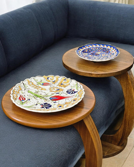 Round Side Table, C Shaped Round Coffee Table, Wide C Coffee Table, Special Design Coffee Table, Round Side Table