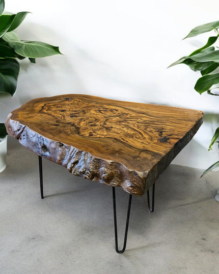 Live Edge Walnut Coffee Table, Wood Side Table, Rustic Side Tables, Rustic Round Walnut Table, Unique Coffee Table, Handcrafted Coffee table