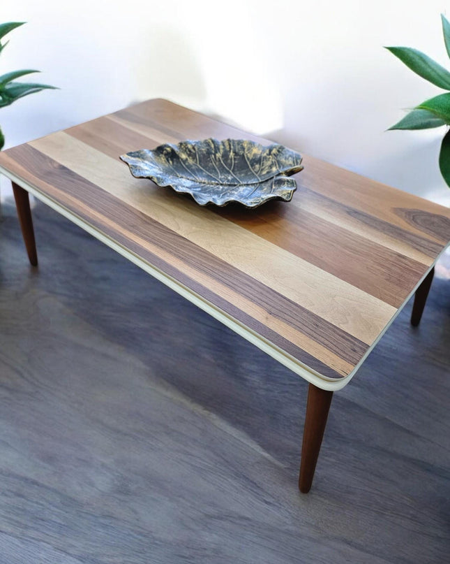 Wood Coffee Table, Natural Walnut Coffee Table, Walnut Modern Wooden Coffee Table, Mid Century Modern Coffee Table, Handmade Furniture