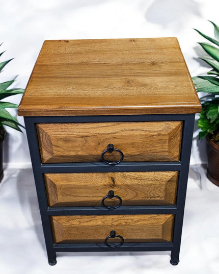 Wooden Natural Nightstand, Solid Walnut Wood Nightstand, Walnut Wood Nightstand With Drawers, Natural Looking Nightstand, Unique Nightstand