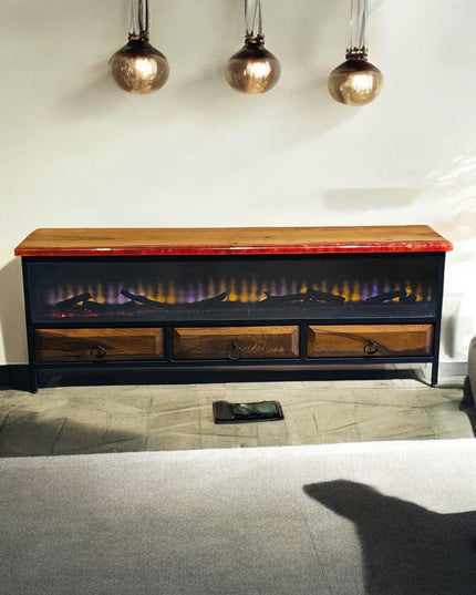 Epoxy Walnut Wood TV Unit, Media Console and TV Storage Models, Rustic Style Tv Stand, Wooden TV Stand, Walnut Wood Farmhouse Media Stand