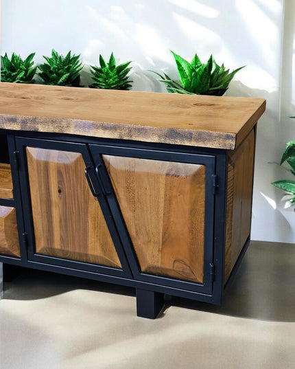 Walnut Wood TV Unit, Media Console and TV Storage Models, Rustic Style Tv Stand, Wooden TV Stand Cabinet, Walnut Wood Farmhouse Media Stand