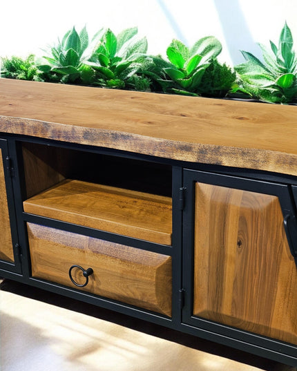 Walnut Wood TV Unit, Media Console and TV Storage Models, Rustic Style Tv Stand, Wooden TV Stand Cabinet, Walnut Wood Farmhouse Media Stand