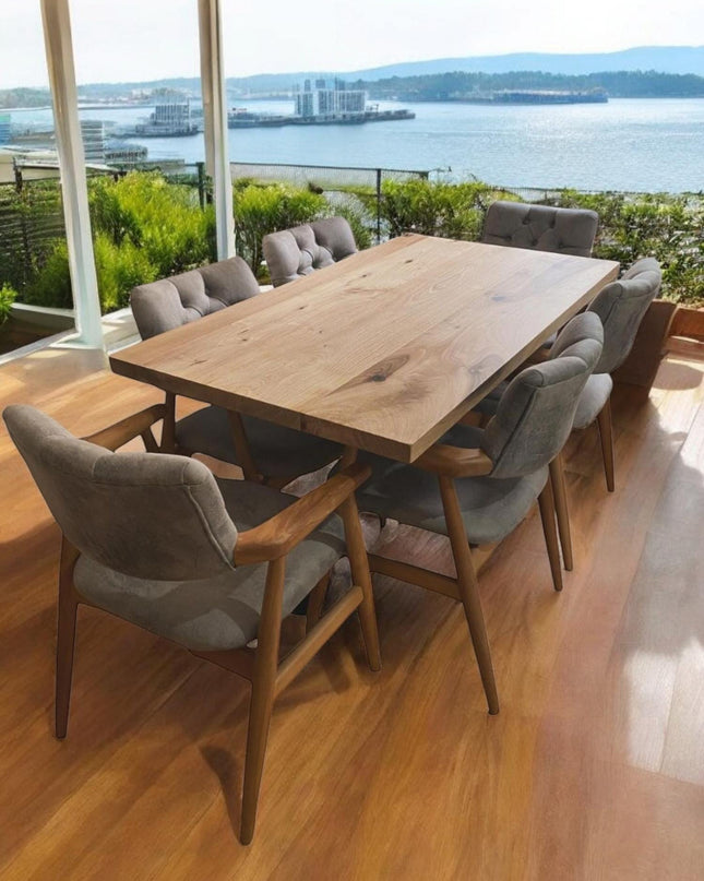 Kitchen Table, Live Edge Dining Table, Modern Wood Dining Table, Dining Table, Wood Table, Walnut Table, Modern Table, Handcrafted