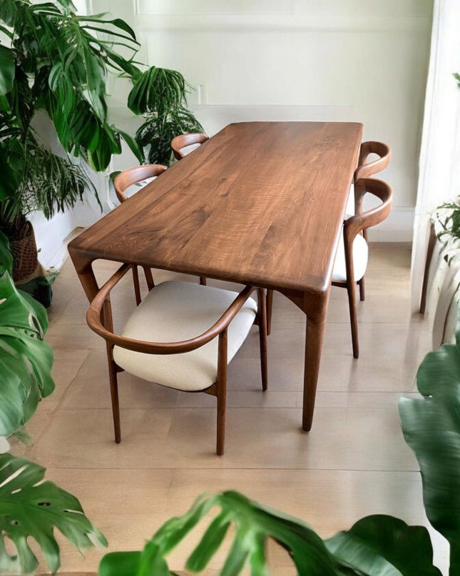 Custom Live Edge Dining Table, Modern Wood Dining Table, Dining Table, Kitchen Table, Wood Table, Walnut Table, Modern Table, Handcrafted