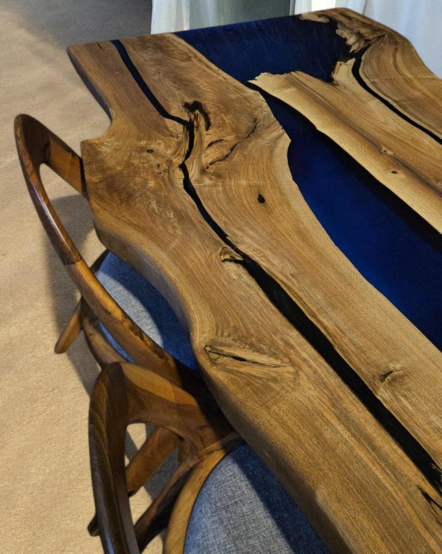 Custom Epoxy Resin River Table, Epoxy Dining Room Table, Handmade Epoxy Table, Modern Epoxy Kitchen Table, Epoxy Resin Kitchen Table