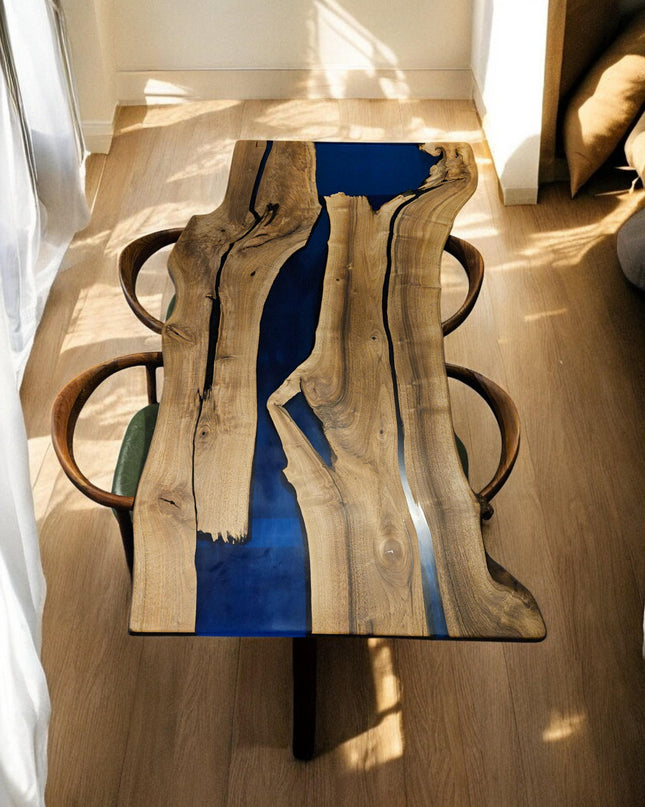 Custom Epoxy Resin River Table, Epoxy Dining Room Table, Handmade Epoxy Table, Modern Epoxy Kitchen Table, Epoxy Resin Kitchen Table