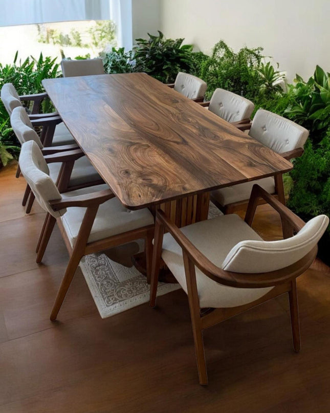 Custom Live Edge Dining Table, Modern Wood Dining Table, Dining Table, Kitchen Table, Wood Table, Walnut Table, Modern Table, Handcrafted