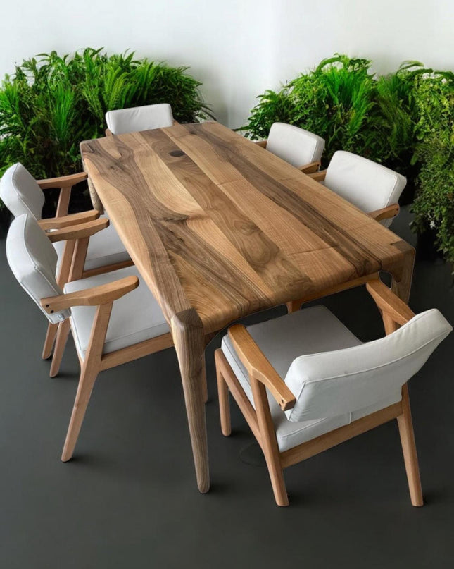 Custom Kitchen Table, Modern Wood Dining Table, Dining Table, Live Edge Dining Table, Wood Table, Walnut Table, Modern Table, Handcrafted