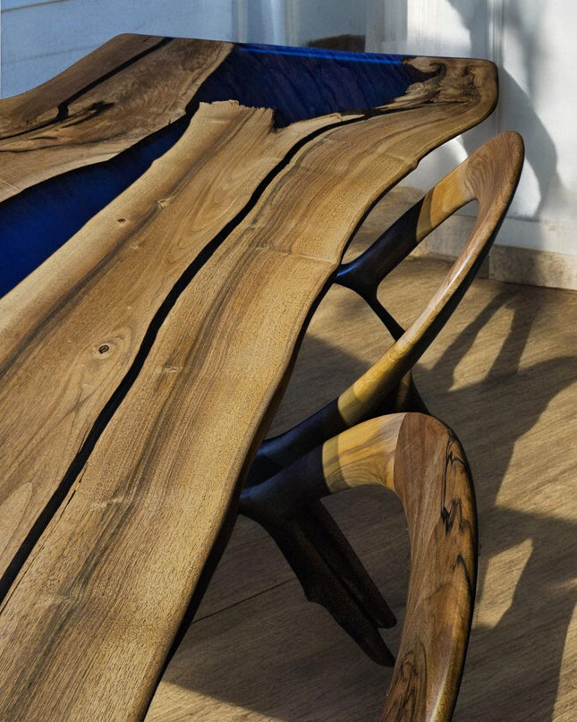 Custom Epoxy Resin River Table, Epoxy Dining Room Table, Handmade Epoxy Table, Modern Epoxy Kitchen Table, Epoxy Resin Kitchen Table