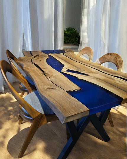 Custom Epoxy Resin River Table, Epoxy Dining Room Table, Handmade Epoxy Table, Modern Epoxy Kitchen Table, Epoxy Resin Kitchen Table