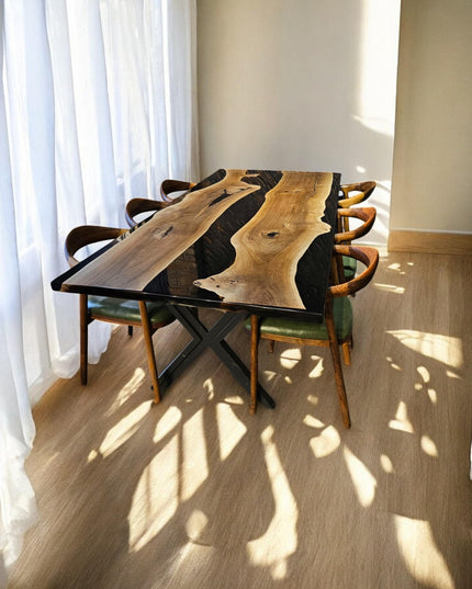 Epoxy Resin Kitchen Table, Epoxy Dining Room Table, Epoxy Resin Table, Handmade Epoxy Table, Modern Epoxy Kitchen Table, Wood Resin Table