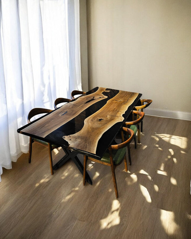 Epoxy Resin Kitchen Table, Epoxy Dining Room Table, Epoxy Resin Table, Handmade Epoxy Table, Modern Epoxy Kitchen Table, Wood Resin Table