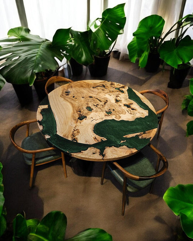 Custom Epoxy Dining Room Table, Custom Dine Table, Epoxy Table, Handmade, Modern Epoxy Kitchen Table, Epoxy Resin Kitchen Table