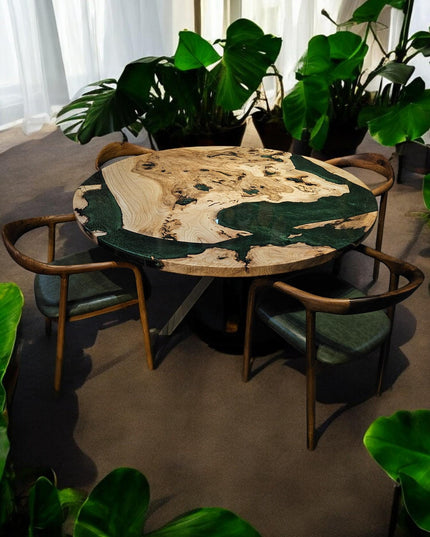Custom Epoxy Dining Room Table, Custom Dine Table, Epoxy Table, Handmade, Modern Epoxy Kitchen Table, Epoxy Resin Kitchen Table