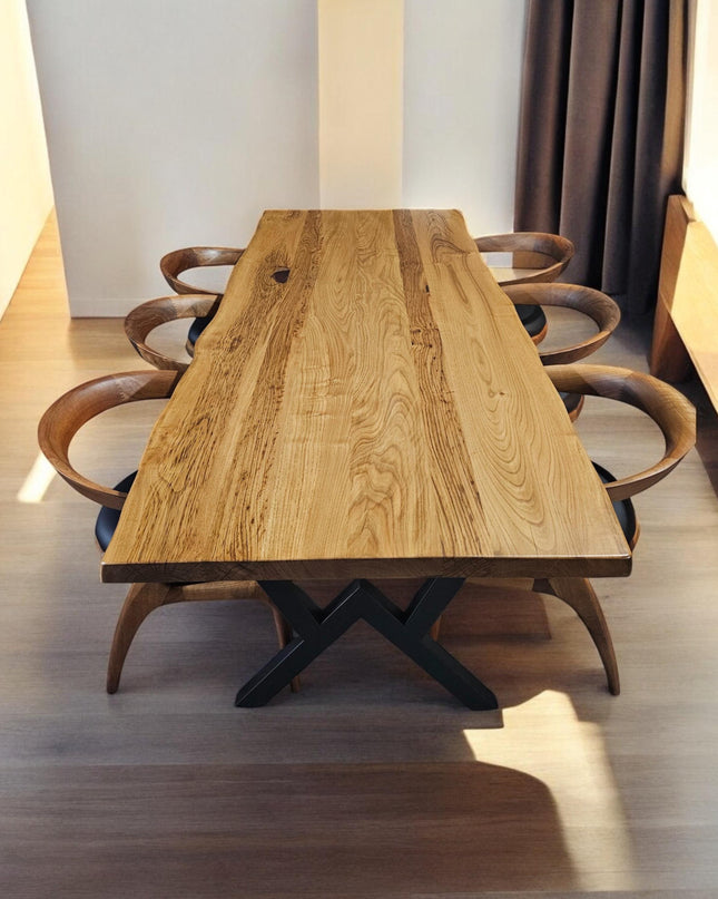 Custom Wood Dining Table, Kitchen Table, Modern Dining Table, Live Edge Dining Table, Wood Table, Walnut Table, Handcrafted