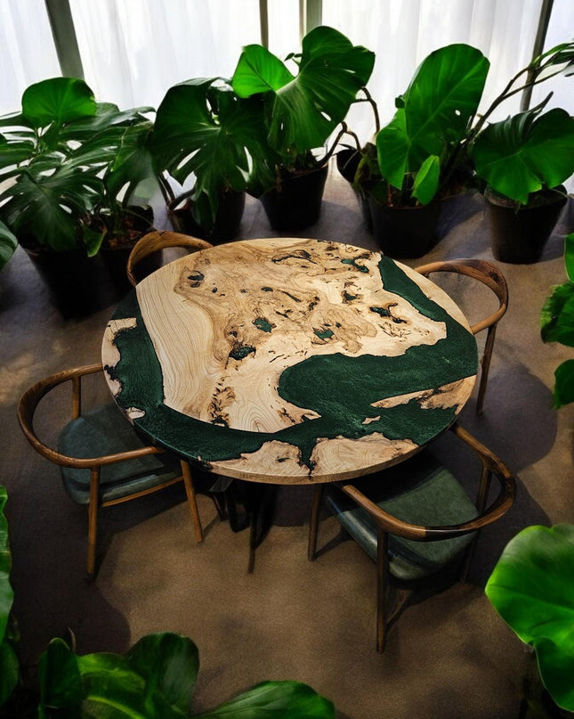 Custom Epoxy Dining Room Table, Custom Dine Table, Epoxy Table, Handmade, Modern Epoxy Kitchen Table, Epoxy Resin Kitchen Table