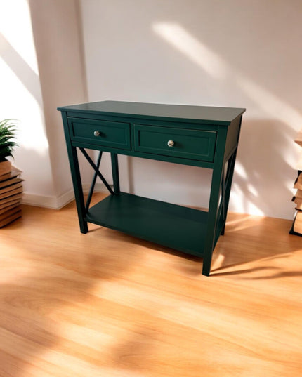 Rustic Wood Console Table, Modern Walnut Console, Wooden Console, Metal and Wooden Console, Waterfall Console Table for Entryway