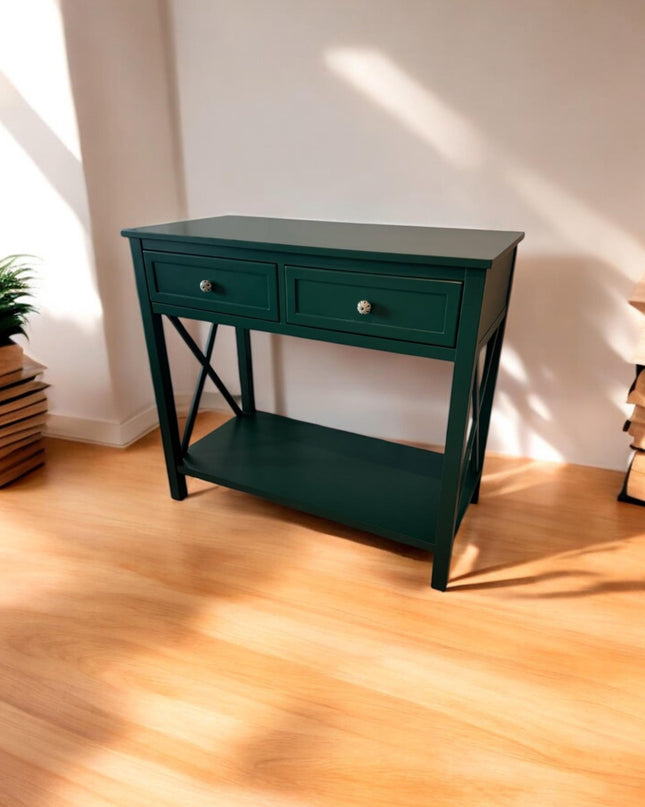 Rustic Wood Console Table, Modern Walnut Console, Wooden Console, Metal and Wooden Console, Waterfall Console Table for Entryway