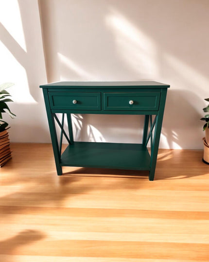 Rustic Wood Console Table, Modern Walnut Console, Wooden Console, Metal and Wooden Console, Waterfall Console Table for Entryway