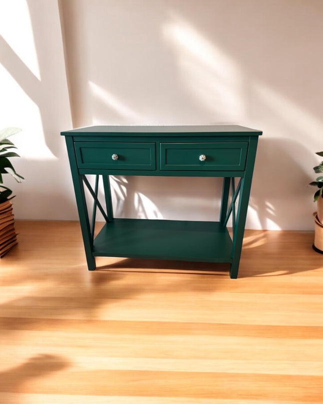 Rustic Wood Console Table, Modern Walnut Console, Wooden Console, Metal and Wooden Console, Waterfall Console Table for Entryway