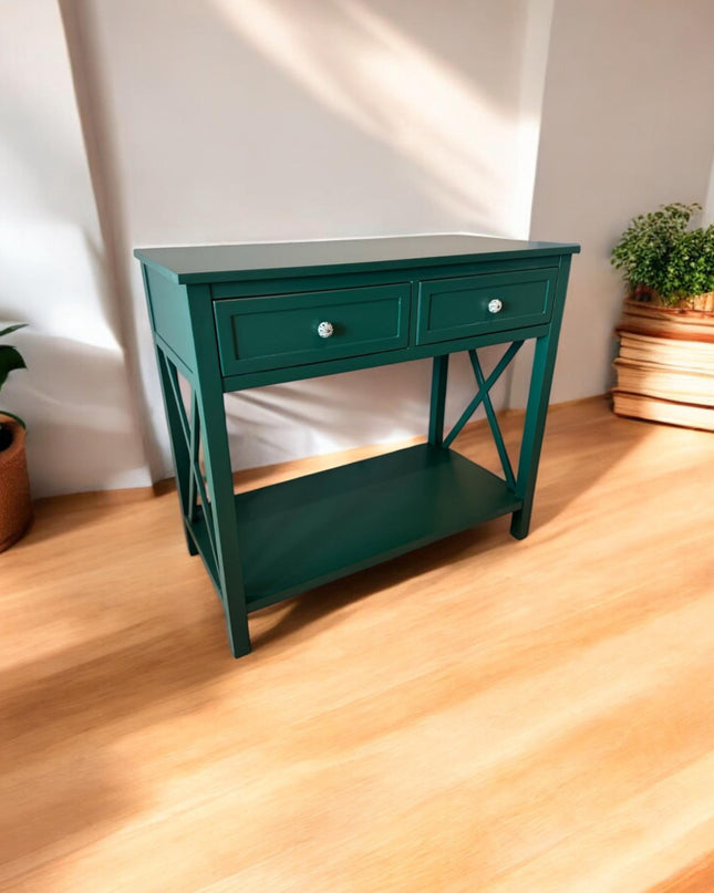 Rustic Wood Console Table, Modern Walnut Console, Wooden Console, Metal and Wooden Console, Waterfall Console Table for Entryway