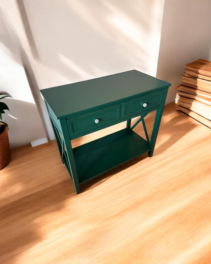 Rustic Wood Console Table, Modern Walnut Console, Wooden Console, Metal and Wooden Console, Waterfall Console Table for Entryway