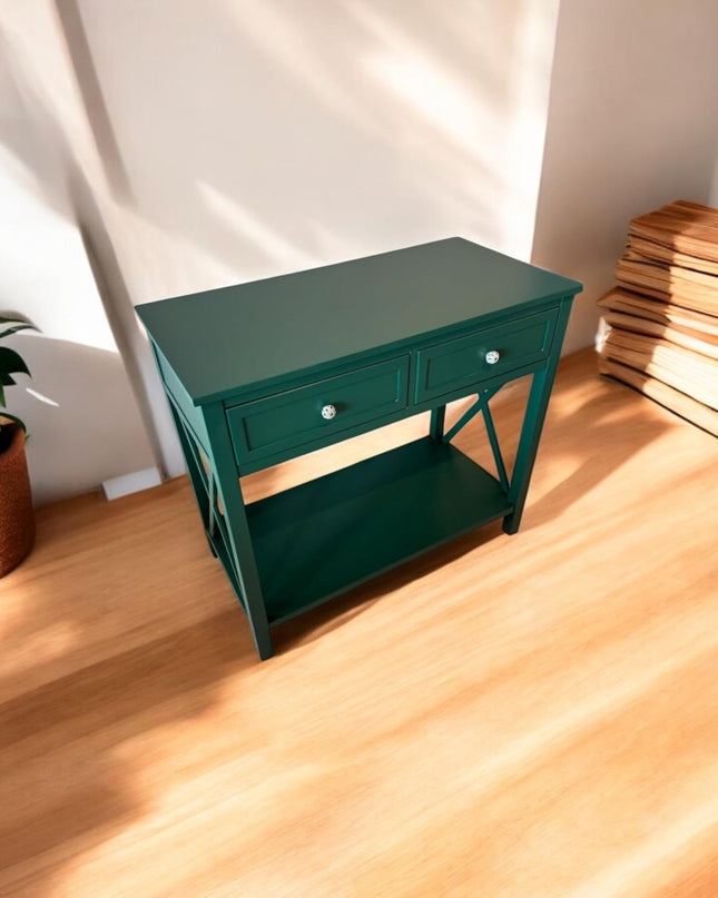 Rustic Wood Console Table, Modern Walnut Console, Wooden Console, Metal and Wooden Console, Waterfall Console Table for Entryway