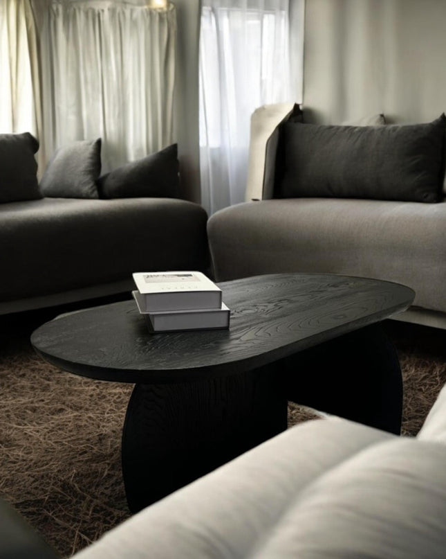 Coffee Table Made of Burnt Natural Wood, Mid Century Coffee Table, Modern Coffee Table