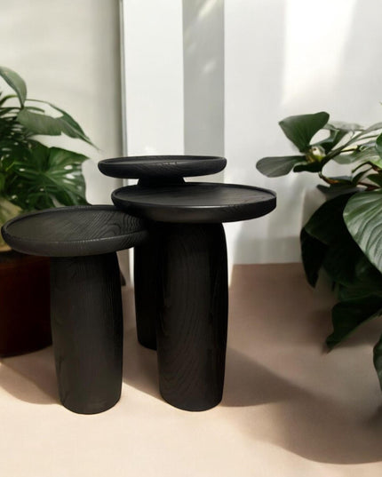 Coffee Table Made of Burnt Natural Wood, Mid Century Coffee Table, Modern Coffee Table