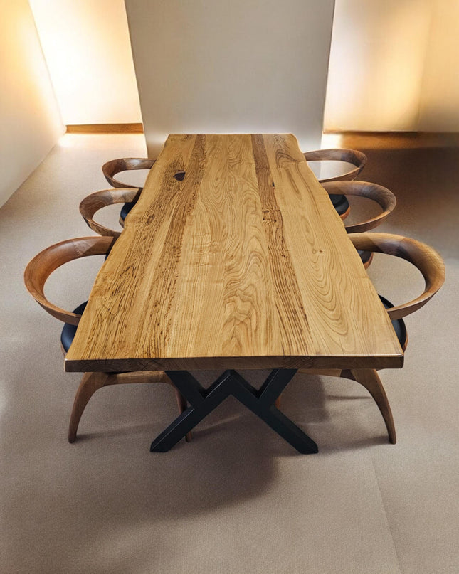 Wooden Kitchen Table, Solid Walnut Dinner Table, Live Edge Walnut Dining Table, Solid Walnut Table, Wood Table, Walnut Table