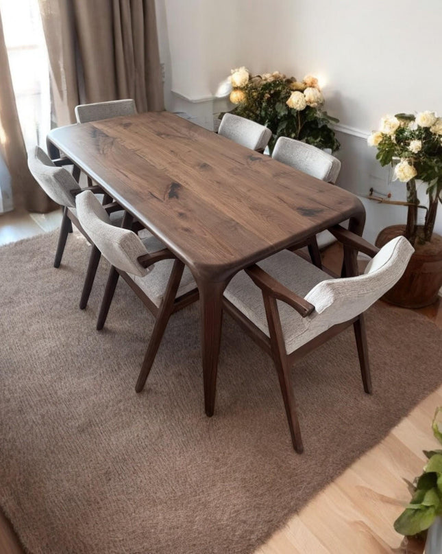 Kitchen Table, Modern Wood Dining Table, Dining Table, Live Edge Dining Table, Wood Table, Walnut Table, Modern Table, Handcrafted