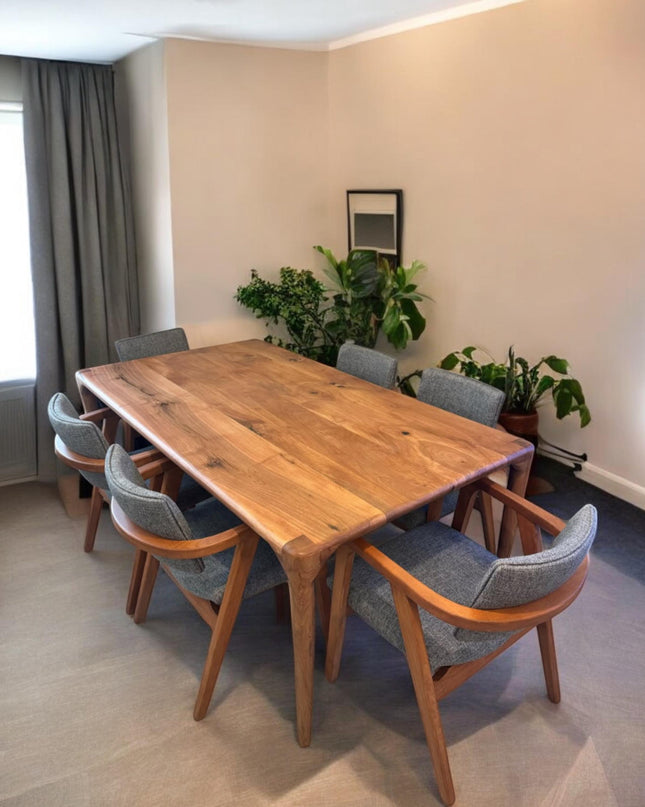 Modern Wood Dining Table, Dining Table, Live Edge Dining Table, Kitchen Table, Wood Table, Walnut Table, Modern Table, Handcrafted