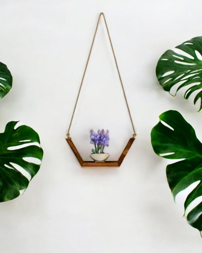 Set Of 3 Handmade Wood Hanging Shelf, Plant And Decor Shelves, Bathroom Shelves