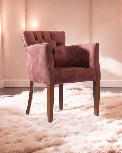 Elegant Walnut Lounge Chair, Cozy Sherpa Accent Chair for Living Room & Workspace, Solid Wood Bergere, Customized Bergere, Lounge Chair