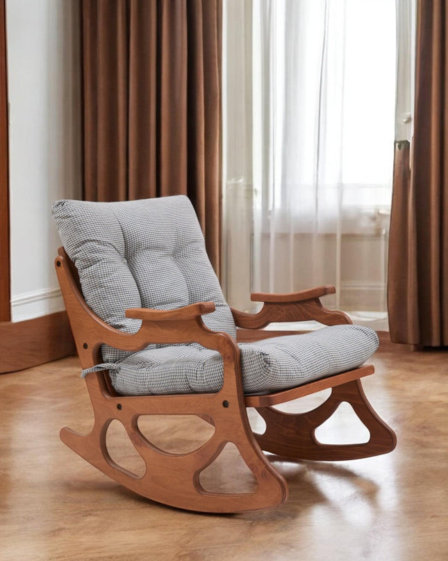 Handmade Rocking Chair, Wood Chair, Rocking Chair, Book Reading Chair, Peaceful Corner Chair, Relaxing Chair, Unique Wood Rocking Chair