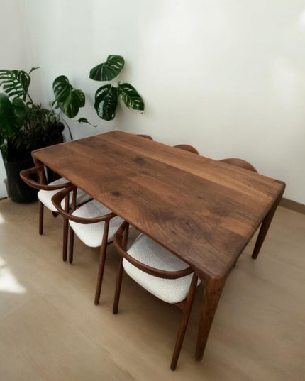 Kitchen Table, Modern Wood Dining Table, Dining Table, Live Edge Dining Table, Wood Table, Walnut Table, Modern Table, Handcrafted