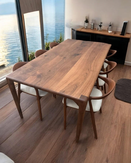 Kitchen Table, Modern Wood Dining Table, Dining Table, Live Edge Dining Table, Wood Table, Walnut Table, Modern Table, Handcrafted