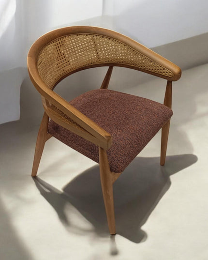 Rattan Dining Chair, Chairs for Living Room, Modern Dining Chair, Handmade Dining Chair, Kitchen Table Chairs, Dining Chair with Wooden Arms