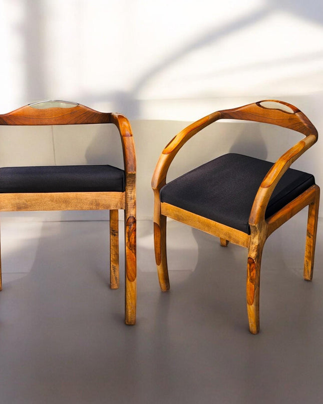 Epoxy Modern Dining Chair, Epoxy  Walnut Dining Chair, Epoxy Chairs for Living Room, Wooden Dining Chair, Kitchen Table Chairs, Dining Chair